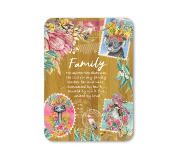 Bamboo Affirmation Plaque – Pretty Postage (Family)