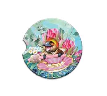Ceramic Car Coaster – (Lifesaver Platypus)