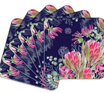 Set of 6 Coasters – (Blush Beauty)