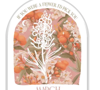 Ceramic Plaque Embossed Printing – March (Grevillea)