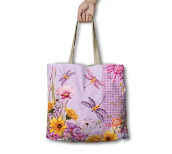 Reusable Shopping Bag – (Dragonfly Fields)