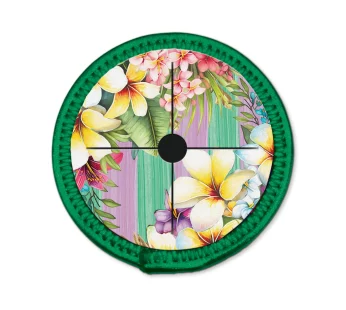 Neoprene Wine Glass Coaster – (Paradise Bloom)