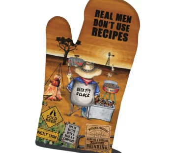 100% Cotton BBQ Mitt – (Campfire Recipes)