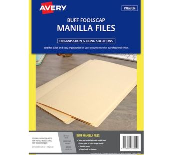 Avery – Foolscap Manilla Folder Buff (Pack Of 20)
