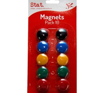 Stat. – Magnets 20mm Assorted Colours (Pack Of 10)