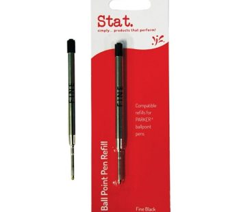 Stat. – Ballpoint Pen Refill Parker Compatible Fine – Black (Pack Of 10)