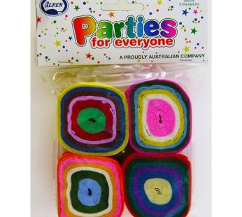 Alpen – Parties For Everyone Crepe Streamers 35mm x 13m – Multi Colour (Pack Of 4)