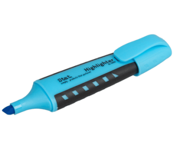 Stat. – Comfort Grip Highlighters Blue