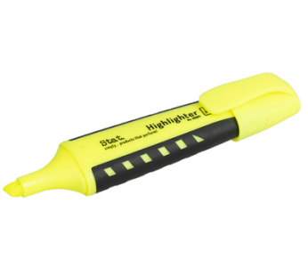 Stat. – Comfort Grip Highlighters Yellow