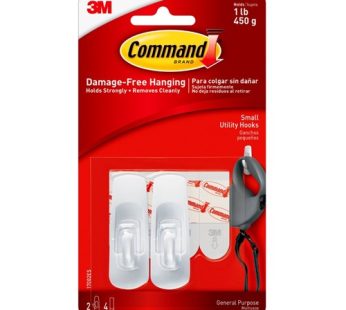 Command – 17002 General Purpose Hooks Small White