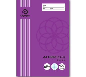 Olympic – Grid Book A4 5mm 128pg (Pack Of 5)