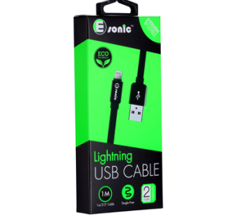 E-Sonic – Lightning USB Cable Premium Eco (Black)