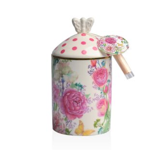 Wick2Wear – Honey & Lychee 470g Ceramic Jar Scented Soy Wax Candle
