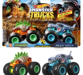 Hot Wheels – Monster Trucks 1:64 Demolition Doubles 2 pack Assortment Refresh