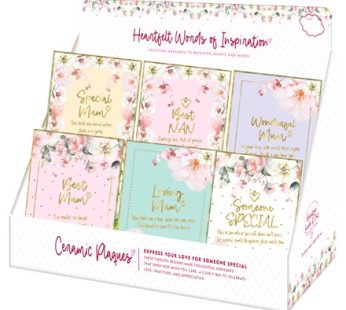 Beautiful Inside & Out Florals Ceramic Plaques