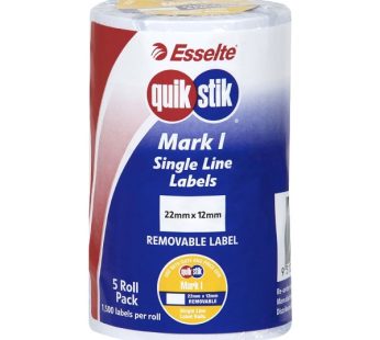Quik Stik – Price Gun Labels Mark 1 Single Line Plain White Removable Label Rolls